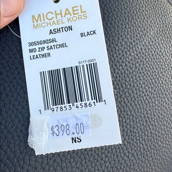 Michael Kors Ashton Medium Black Satchel Leather with Gold Hardware - Picture 14 of 14